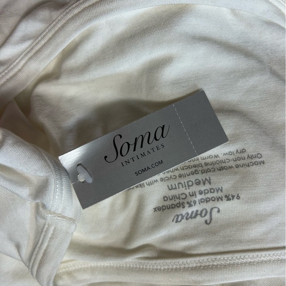 NWT Soma Lace Love Top Edwardian Sleeve Size Ivory Size Medium White - Picture 4 of 5